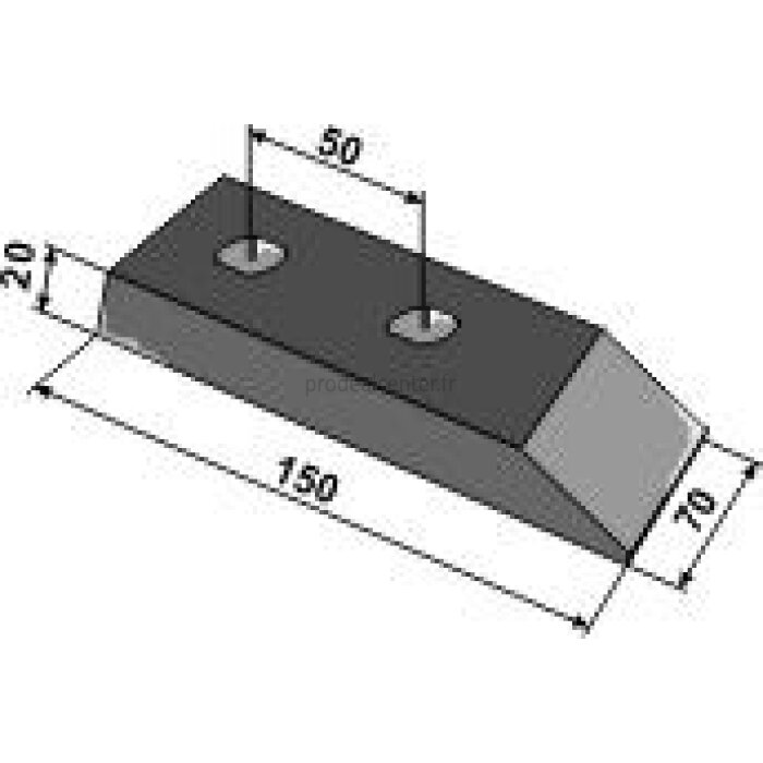 Pointe de décompacteur Quivogne (SOC00040) 150 x 70 x 20 mm entraxe 50 mm adaptable-121421_copy-31