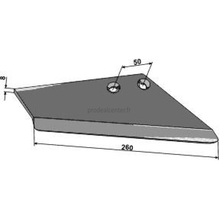 Aileron de déchaumeur Sicam (S 004 102) droit 260 x 8 mm entraxe 50 mm adaptable-123323_copy-31