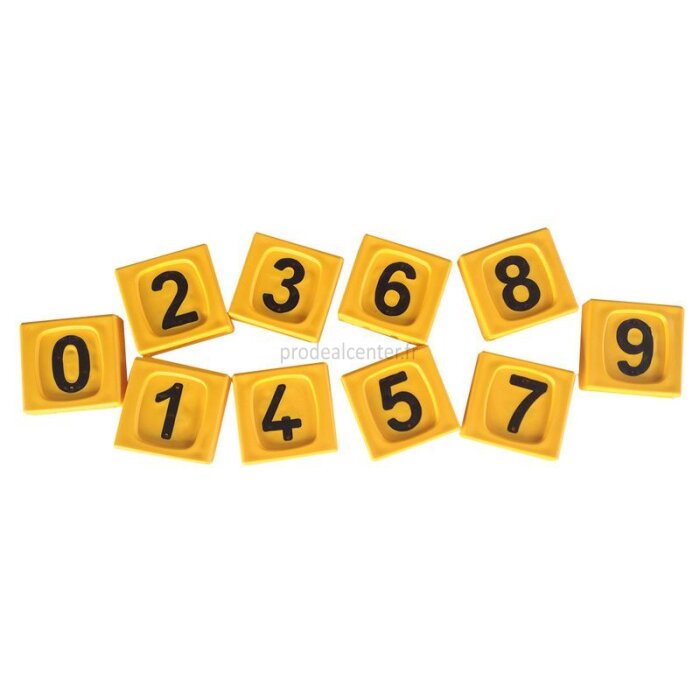 Passant didentification de 5 cm de couleur jaune avec chiffre 4 pour licols et colliers-1709831_copy-30