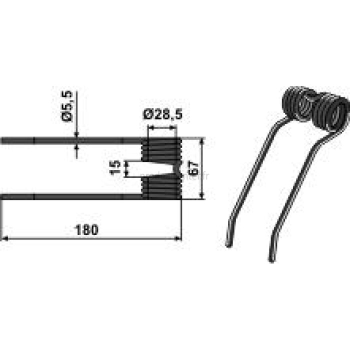 Dent de fenaison adaptable galvanisé pour MC Hale Pick-up Fusion (CTN00008)-123699_copy-31