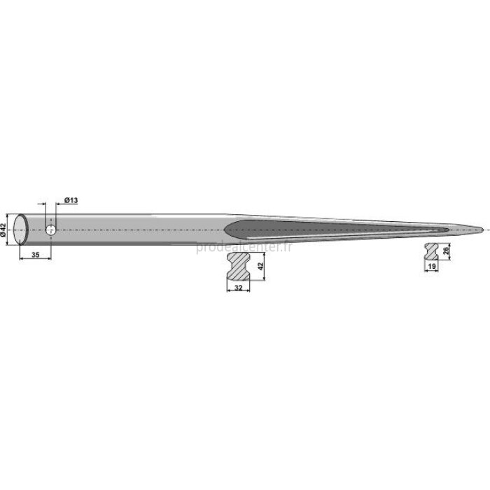 Dent de fourche à embour cylindrique longueur : 1100 mm pour chargeur-120766_copy-32