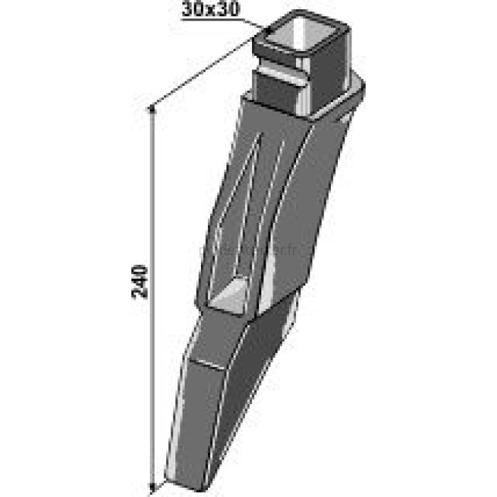 Injecteur de semence de semoir Universel 1 sortie 240 x 30 x 30 mm système Bourgault adaptable-123999_copy-31