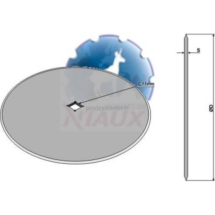 Disque de semoir Universel lisse plat trou central 41 x 41 mm 506 x 5 mm Niaux adaptable-122451_copy-31