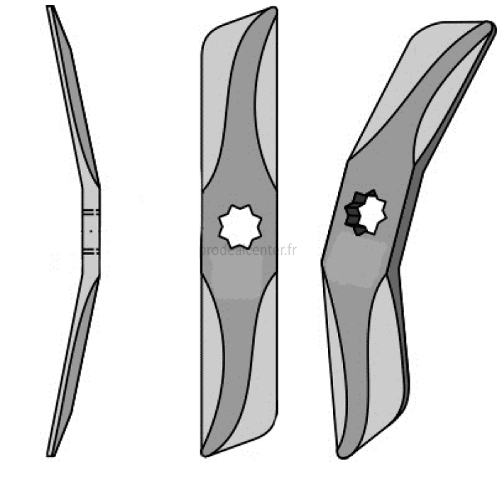 Couteau de herse en acier au bore modèle droit pour bêche rotative Sampo 380 x 70 x 10 mm-124160_copy-31