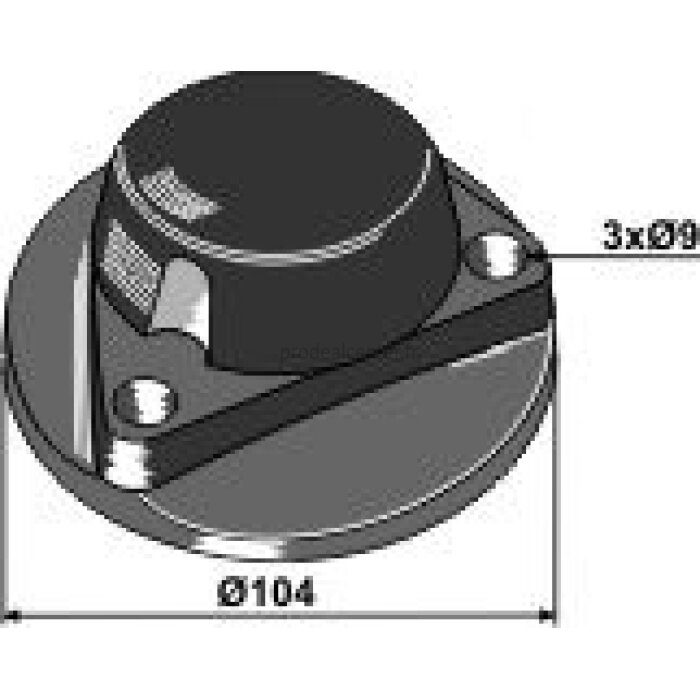 Couvercle de palier de semoir Kverneland (056156) 3 trous 104 mm adaptable-124178_copy-31