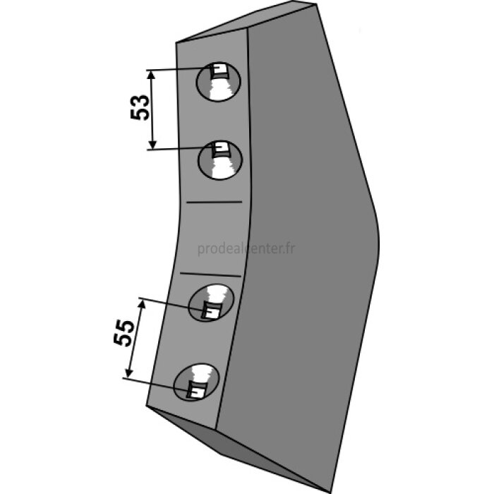 Aileron de décompacteur Howard (71000337068) droit à soc long entraxe 53 / 55 mm adaptable-146885_copy-31