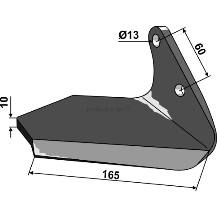 Aileron de déchaumeur Simba (P16637) droit 165 x 10 mm entraxe 60 mm adaptable-1127213_copy-30