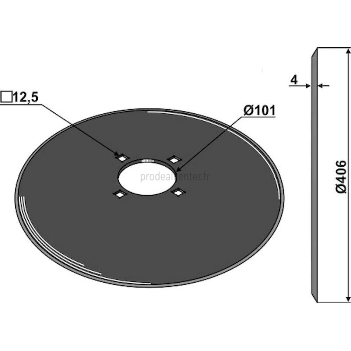 Disque de semoir Hatzenbichler Niaux lisse 4 trous 406 x 4 mm adaptable-1794421_copy-30