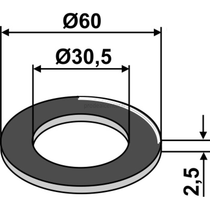 Rondelle de déchaumeur Universel type T 60 x 30,5 x 2,5 mm adaptable-1126875_copy-30