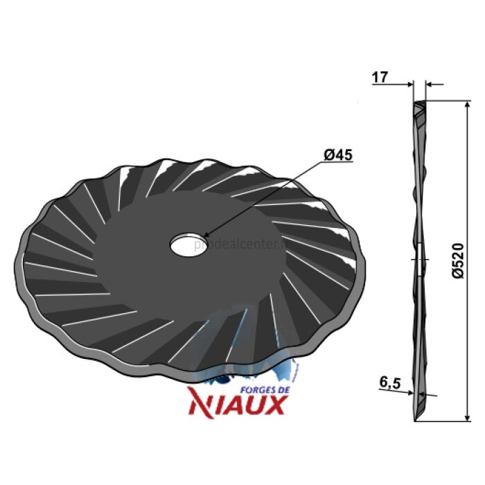 Disque de semoir Great Plains type Niaux ondulé 520 x 6,5 mm adaptable-1128419_copy-30