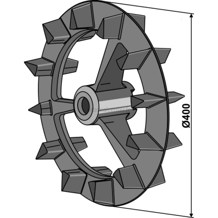 Elément crosskill gauche de rouleau Lemken (4239011) diamètre 400 mm adaptable-1751995_copy-31