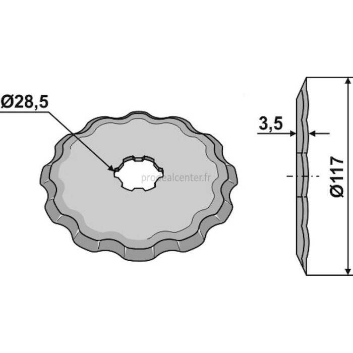 Disque de coupe adaptable 117 x 28 x 5 x 3,5 mm cueilleur Geringhoff (501064)-1793432_copy-30