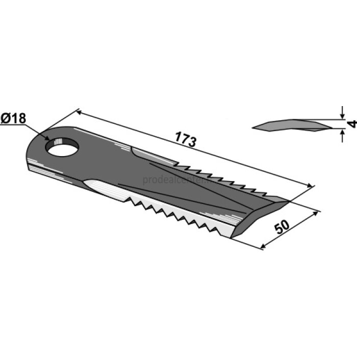 Couteau de broyeur de paille KPAB 173 x 50 x 4 mm (553800-3)-124546_copy-31