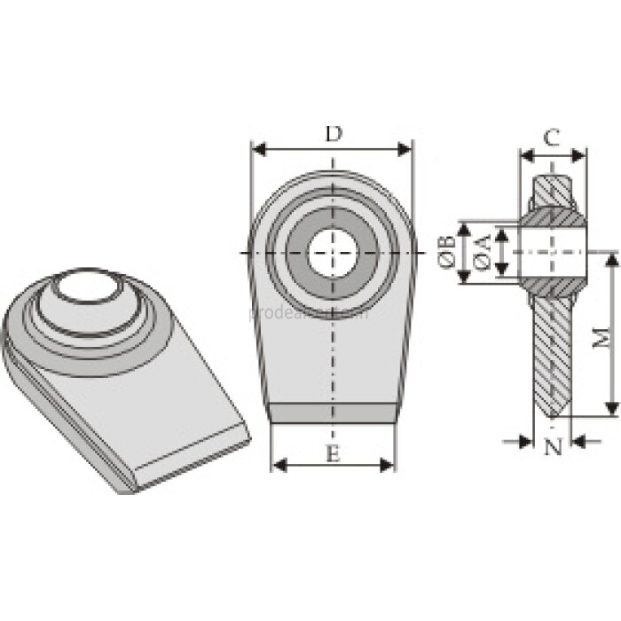 Rotule de bras inférieures Ø 28,7 x 80 mm-139092_copy-31