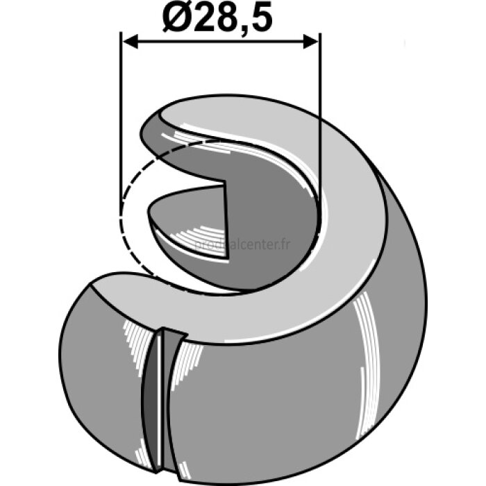 Coquille de support 28,5 mm pour crochet automatique pour barre inférieure-138717_copy-31