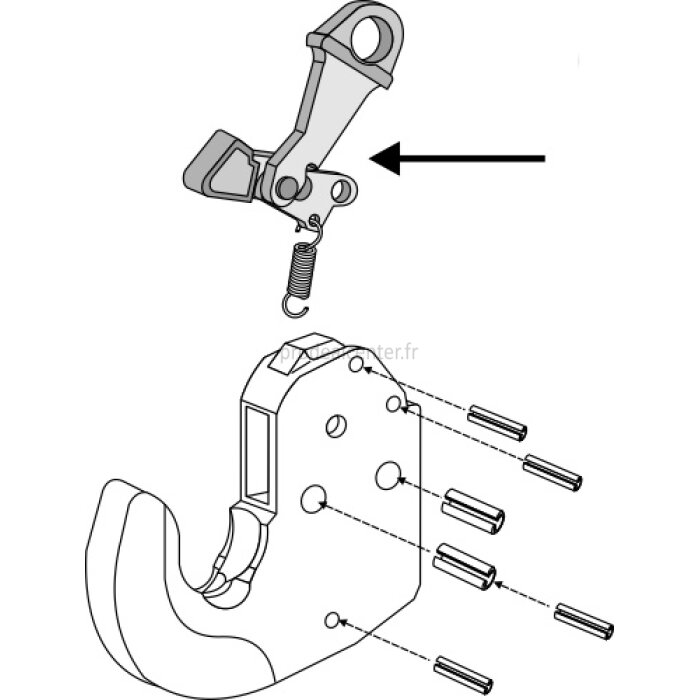 Obturateur de crochet automatique de barre inférieure Renault Claas catégorie II-138877_copy-31