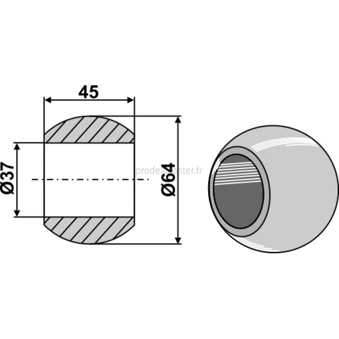 Rotule inférieure Ø 64 mm catégorie III Universel-139130_copy-31