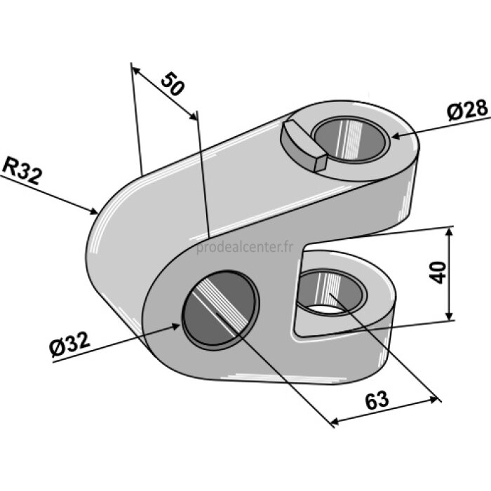Chape pour barre de poussée Ø 32 28 mm catégorie III-138236_copy-31
