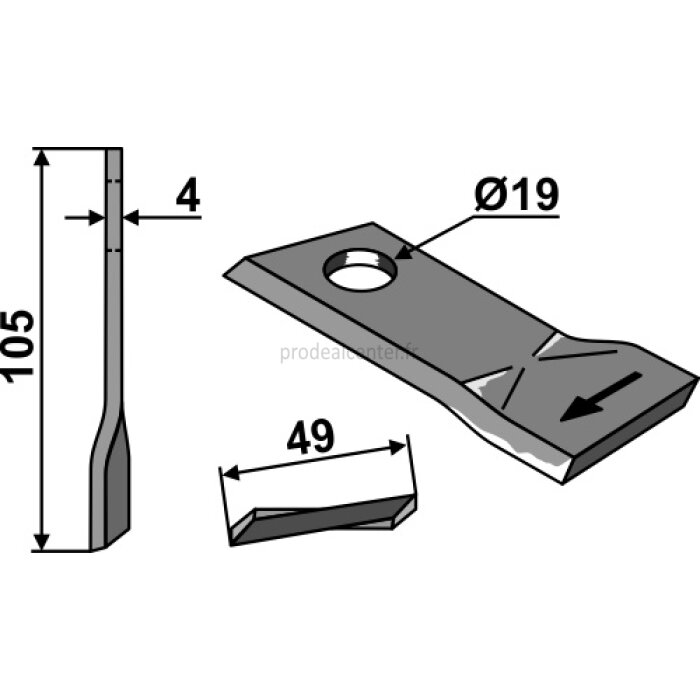 Couteau vrillé droit 105 mm Niemeyer 570444 adaptable-1126591_copy-30