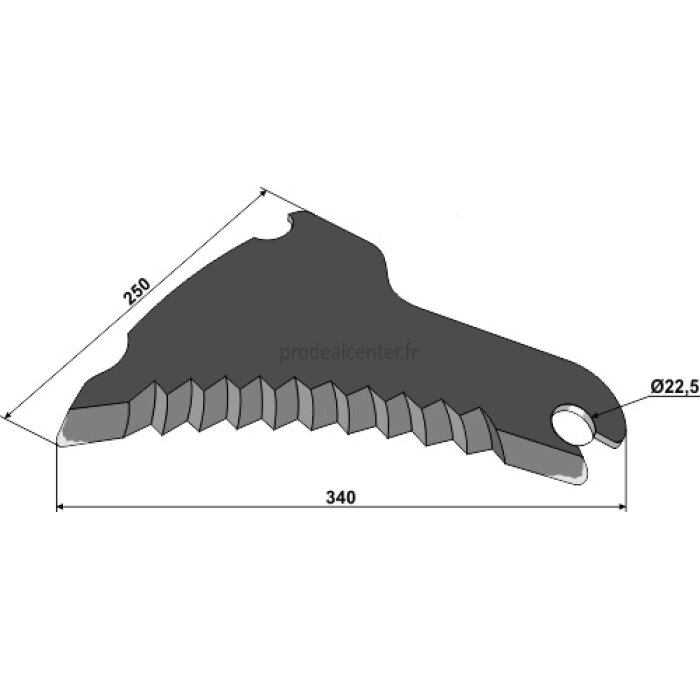 Couteau densilage pour Claas 250 x 340 x 5 mm (920.497.0)-1127567_copy-30