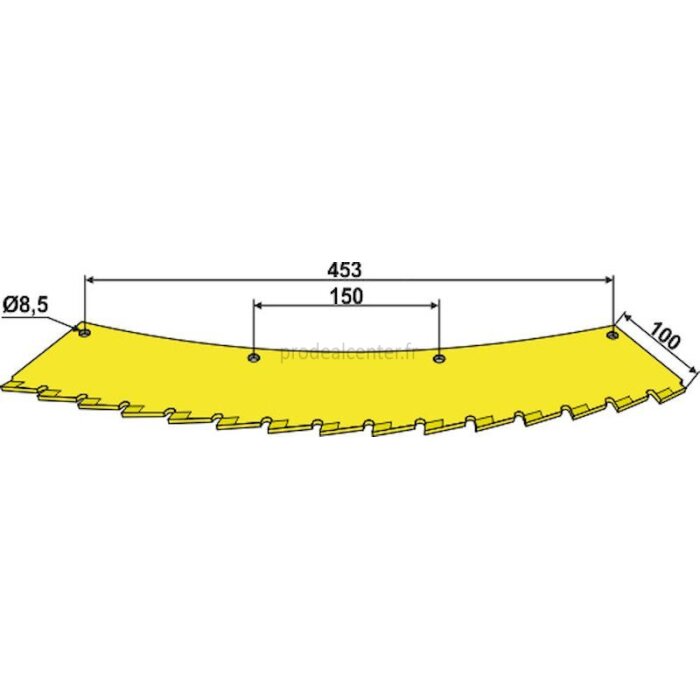 Lame de scie revêtement carbure gauche jaune adaptable 453 x 100 x 2,5 mm bec densileuse Kemper M 4500, 445, 460 (78238)-1794281_copy-30