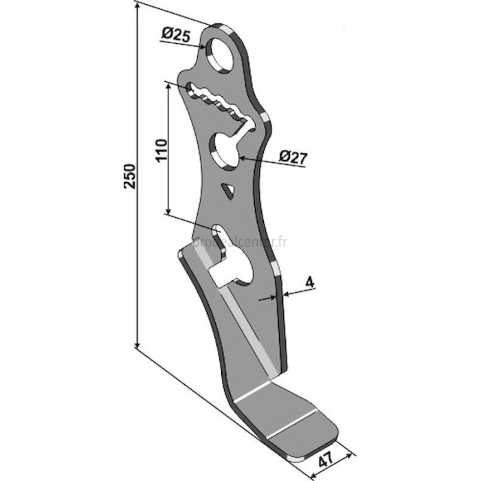 Guide de profondeur de semoir Maschio (G16043842) gauche 250 x 47 x 4 mm adaptable-1794433_copy-30