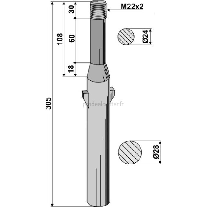 Dent de herse rotative Jf Stoll droite / gauche 305 mm adaptable-131813_copy-32
