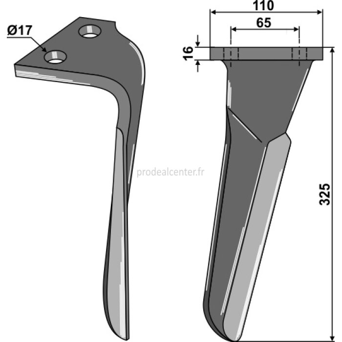 Dent de herse rotative Sulky Burel (980146) droite 325 x 110 x 16 mm adaptable-1127511_copy-30