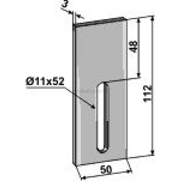 Grattoir de rouleau packer Sicma métal plat simple fixation 112 x 50 x 3 mm fixation 11 x 52 mm adaptable-124399_copy-31