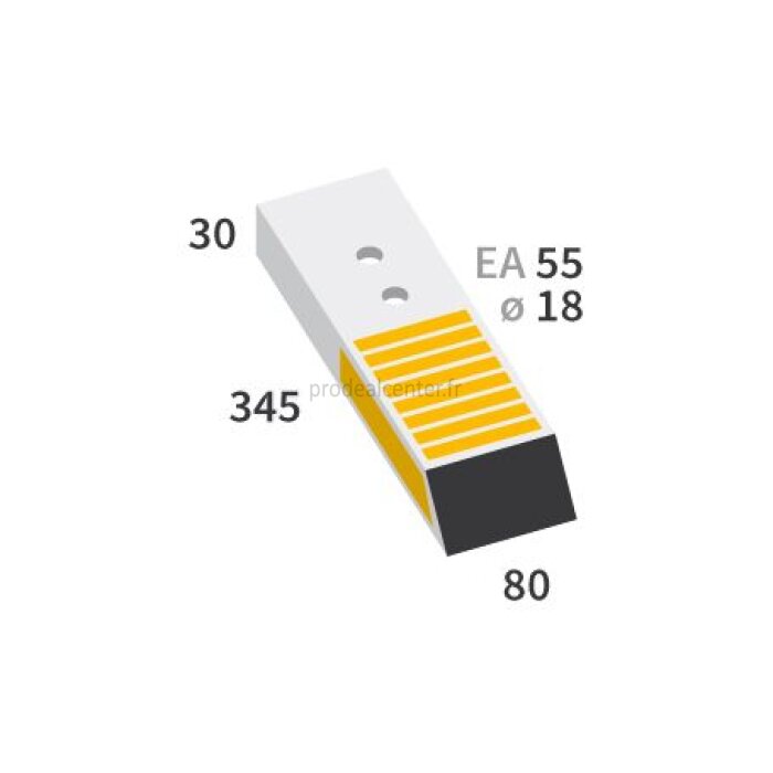 Pointe de décompacteur Askel plaquettes carbure et rechargement 345 x 80 x 30 mm entraxe 55 mm adaptable-1758523_copy-30