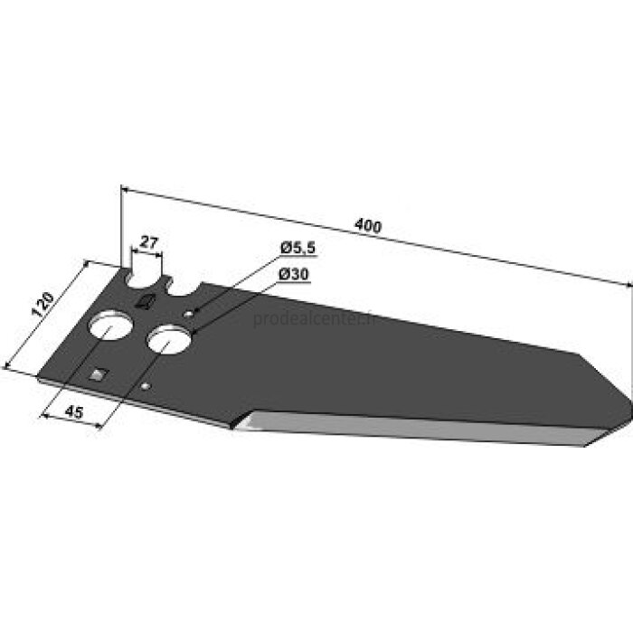Couteau densilage pour autochargeuse Krone 120 x 400 x 4 mm (339.176.2)-120556_copy-31