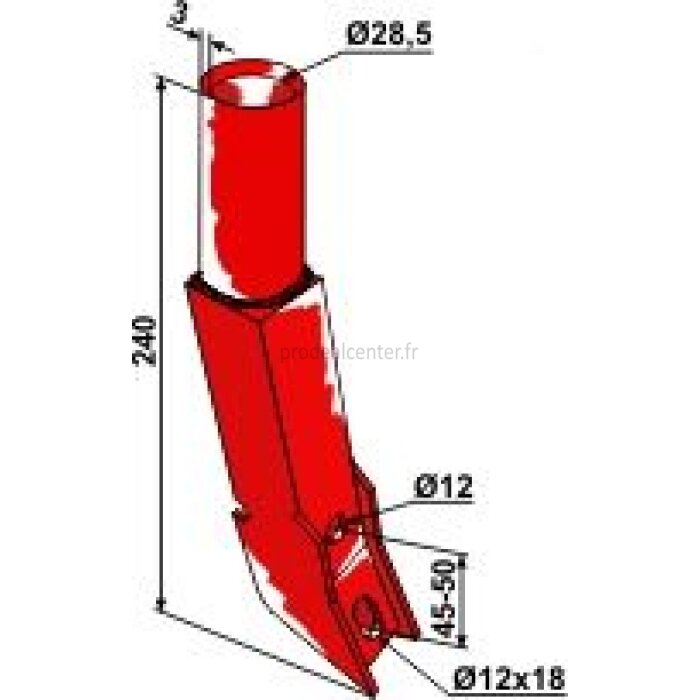 Tube de descente de semoir Kverneland (AC430308) 240 mm adaptable-125948_copy-31