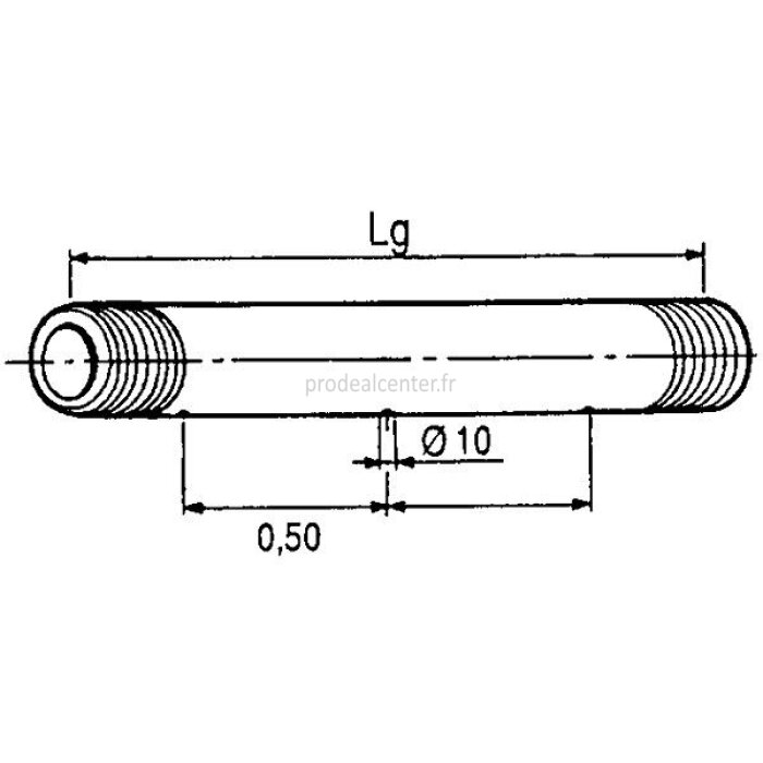 Tube de rampe longueur 1110 mm 3 trous de diamètre 10 mm entre axe de 50 mm Berthoud-17593_copy-32
