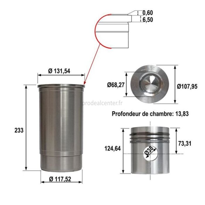 Chemise-piston-segments pour John Deere 4010-1145995_copy-30