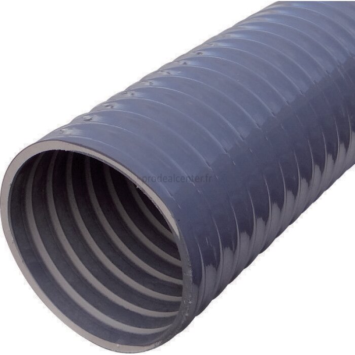 Tuyau plastique gris super élastique renforcé diamètre 40 mm (Vendu par 50  m)