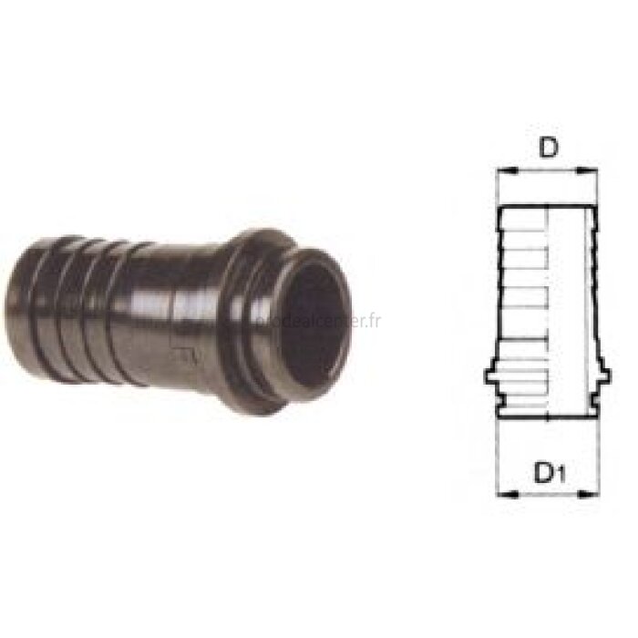 Raccord tubulure cannelé droite diamètre 35 mm pour écrou 1"1/2-1806056_copy-30