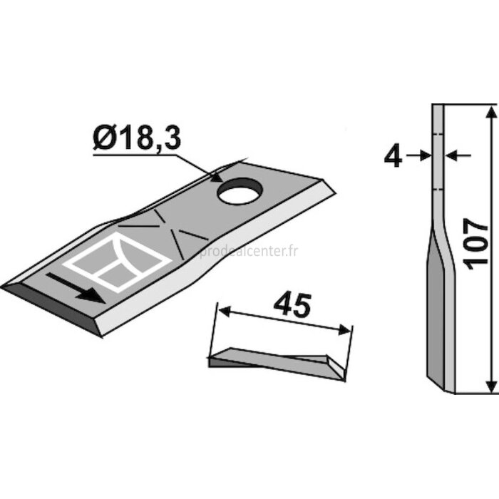 Couteau vrillé gauche 107 mm Kuhn 55903210 adaptable-120404_copy-31