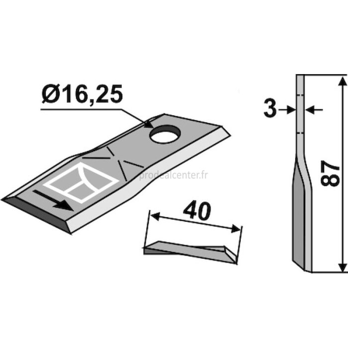 Couteau vrillé gauche 87 mm Kuhn 56151000 adaptable-120499_copy-31