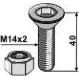 Boulon à 6 pans creux tête conique adaptable avec écrou à freinage interne 10.9 M14 x 2 x 40 mm boulonnerie Universelle (BLS14035)-121381_copy-20