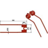 Dent de fenaison adaptable rouge pour Claas Wirbelwender W360/WA-S360, W450/WA-S450, W540/WA-S540, W600/WA-S600, W730/WA-S730 (902344.2)-123615_copy-20