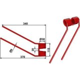 Dent de fenaison adaptable rouge pour Claas Kreiselheuer WR, WRA: WRS, WRSA, W400, WA400 (926350.0)-123622_copy-20