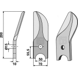 Couteau de herse à 2 sections en acier au bore modèle gauche pour bêche rotative Doublet-Record 200 x 70 x 10 mm (99000 132)-124117_copy-20