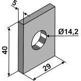 Plaque dusure de décompacteur Maschio (R17622341) 40 x 29 x 5 mm adaptable-1793555_copy-20