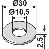 Rondelle de semoir Amazone (DF306) 30 x 10,5 x 2,5 mm adaptable-1794445_copy-20