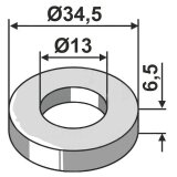 Rondelle de semoir Kuhn (80251435) 34,5 x 13 x 6,5 mm adaptable-1794447_copy-20