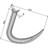 Dent de griffe courbée adaptable 315 x 270 mm chargeur Universel-1793728_copy-20