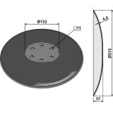 Disque de déchaumeur Kuhn (H2202860) lisse 6 trous 515 x 4,8 mm Niaux adaptable-1793492_copy-20
