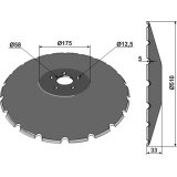 Disque de déchaumeur Dometal (02KIE1) crénelé 5 trous 510 x 5 mm Niaux adaptable-1793490_copy-20