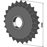 Elément dentelé de rouleau Güttler (75407000) diamètre : 500 mm adaptable-1128013_copy-20