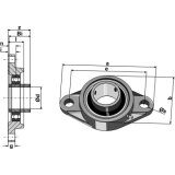 Palier adaptable 2 trous auto aligneur UCFL210 diamètre 50 mm rouleau Universel-1127459_copy-20